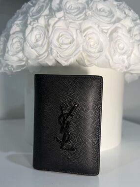 Saint Laurent YSL | Cassandre Credit Card Wallet | Black
